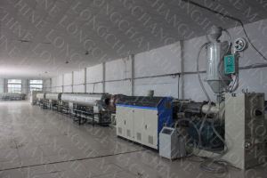 PE PP Water Supply And Gas Pipe Production Extrusion Line with singl;e screw extruder
