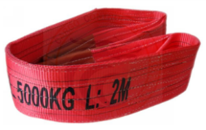 Flat Webbing Sling with 100% High tensile Polyester Material EN1492-1   Safety factor 7:1/6:1/5:1