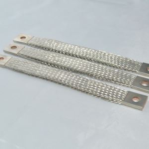 Tin-Plating Alloy Flat Braided Copper Strap For Electric Cars