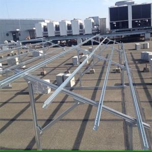 PV Solar Panel Mounting Solar Steel Rail / Flat Tile Hook Rail Install Solar Mounting
