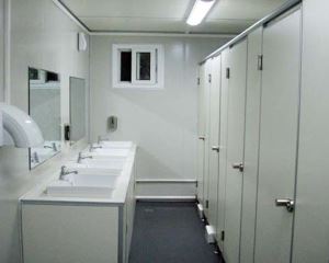 Prefabricated Portable 20ft Self-contained Container Toilet Cabin Panel House