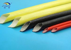 Heat treatment fiberglass sleeves for automotive cable , heating components , AC motor , wire harness