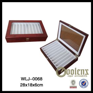High end 10 pieces good quality handmade wooden pen box for sale