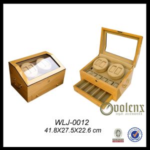 New design handmade wooden winder watch box with drawer veneer inside