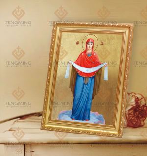 Religious Icons Mother Mary Framed Print