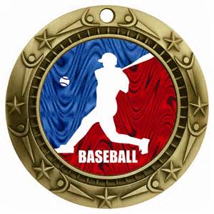 2D Baseball Metal Medal