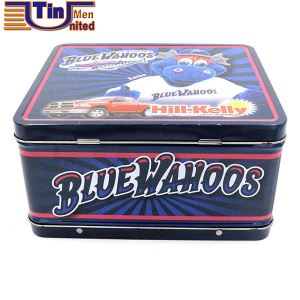 Customize Design Brand Name Lunch Tin Box with Handle and Lock
