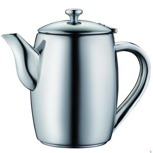 High Quality Stainless Steel Cafetiere, Mirror Finish Metal Coffee Pot Stove Top