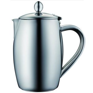 Stainless Steel Tea Coffee Pot, Double Wall Cafetiere