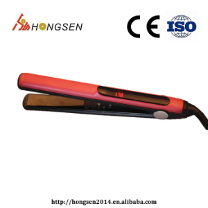 Professional LCD temperature control hair straightener with temperature control