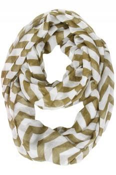 Cheap Polyester Printing Promotion Loop Chevron Infinity Scarf