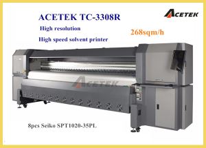 TC-3308R 3.2m Flex Banner Printing Machine With SPT 1020 35PL Head