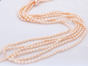 Women Necklace Real Pearl Beads AA Grade 5-6mm Original Oval Potato Freshwater Pearl Chain Necklace