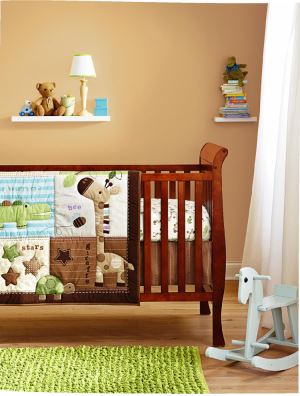 Hot Sale Design Giraffe Baby Boy Cot Crib Bedding Set