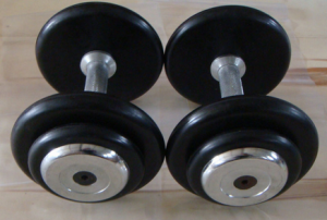 Rubber Dumbbell Sets With Chrome Cap