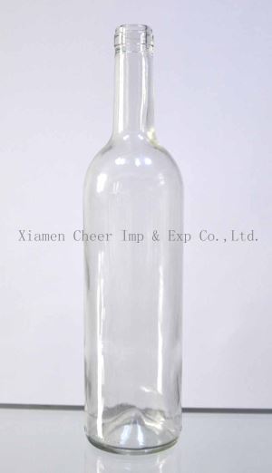 750ml Flint Colored Glass Bordeaux Bottles Jars  (PT750-1313)