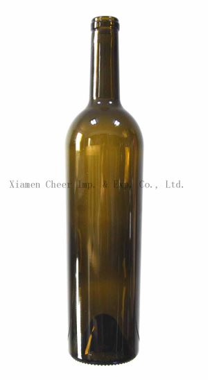 750ml Antique Green Color Glass Bordeaux Bottles (PT750-0051AG)