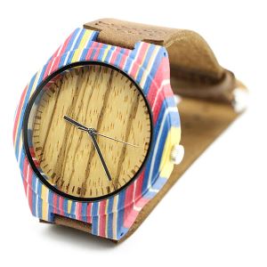 Skateboard Wood Colorful Watch For Man And Woman