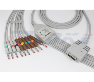 Burdick EKG Cable With 10 Leadwires AHA