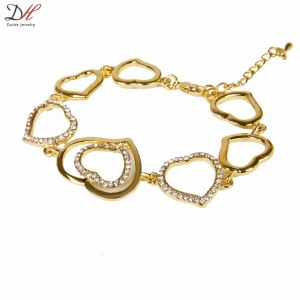 fashion bracelet OEM manufacturer bulk custom logo crystals from Swarovski women 925 sterling silver /brass chain charm bracelet