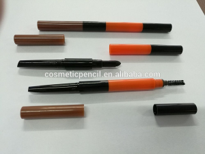 Twist Up Eyebrow Pencil & Powder & Brush 3 In 1 With Oval Nib