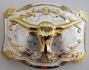 Bull Head Western Buckle For Cowboy Belt