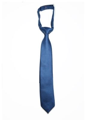 Navy Natural Silk Neckties For Boys