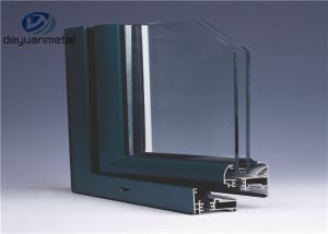 Customized Length Aluminium Casement Windows Profiles Silver anodizing