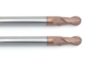 2 Flute Nano Copper Ball Nose End Mills For 60HRC