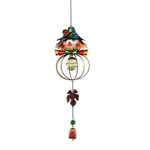 Metal Glass Scarecrow Wind Chimes Outdoor Ornament