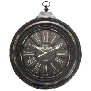 Oversized  Retro Decorative Metal Black Wall Clocks for Sale
