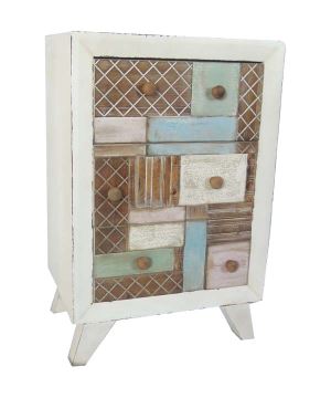 White Wooden Bedside Cabinets Antique Storage Nightstands