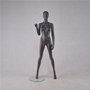 Full Size Matt Black Fashion Female Abstract Mannequin