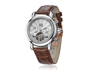 Custom Calendar Leather Band Hand Winding Watch
