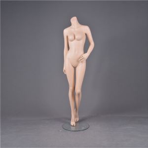 Skin Color FRP Headless Standing Women Cloth Mannequin