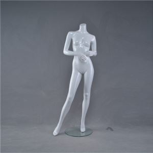 Matt White Headless Standing Female Fashion Store Manikin