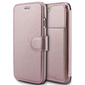 Rose Gold Leather Wallet Case for iPhone 6 Smartphone Wallet