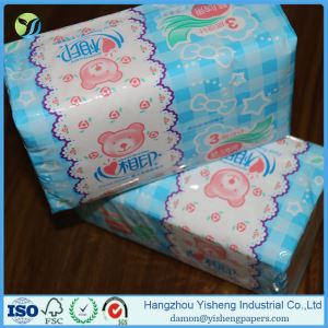 Custom Printed 100% Wood Pulp Soft Pack Facial Tissue Paper