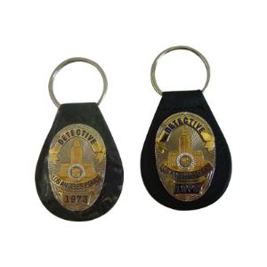 Promotional Police Leather Keychain