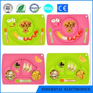 Kids Anti-slip Feeding Silicone Placemats Plate With Bowl