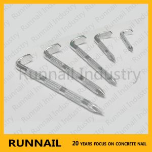 Galvanized Step Grooved Concrete Steel Hook, L-Type, Bamboo Shank, Better Pull-Out Resistance, 20 Years Manufacturer