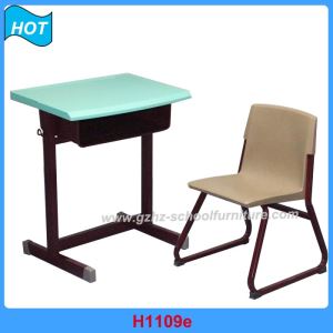 American Style Girl School Furniture Single Seater Desk and Chair
