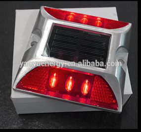 Aluminum Flashing LED Solar Road Marker Cat Eyes Embedded Road Stud