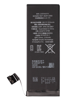 Original OEM Internal Li-ion Mobile Phone Battery For Apple iPhone 5C 3.7V 1510mAh
