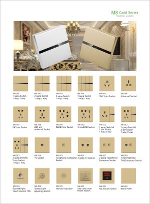 M8 Gold Series Switches&Sockets