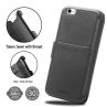 Gray Leather Wallet Case for iPhone 6 Credit Card Holder Phone Case
