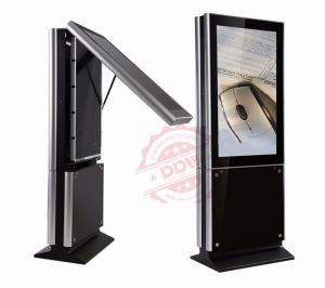 Double Sided 47” Interactive Digital Signage LAN/ Wifi/ 3g Network Portable Flexible Floor-standing LCD Display