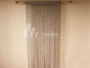 Grey Fringe Strip Tassels Window Curtain