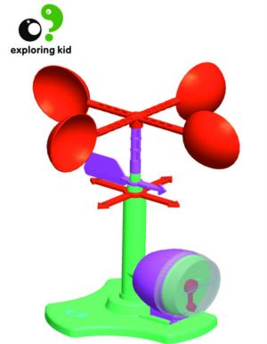 Anemometer Experiment For DIY Science Educational Kits ABS