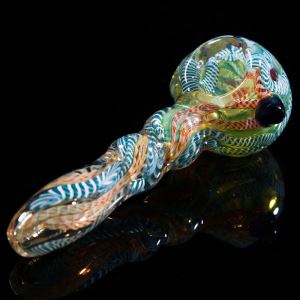 Glass Pipes 4.84 Inches High Quality Borosilicate Glass Oil Burner Pipe Colored Hand-Blown Unique Pipes for Smoking